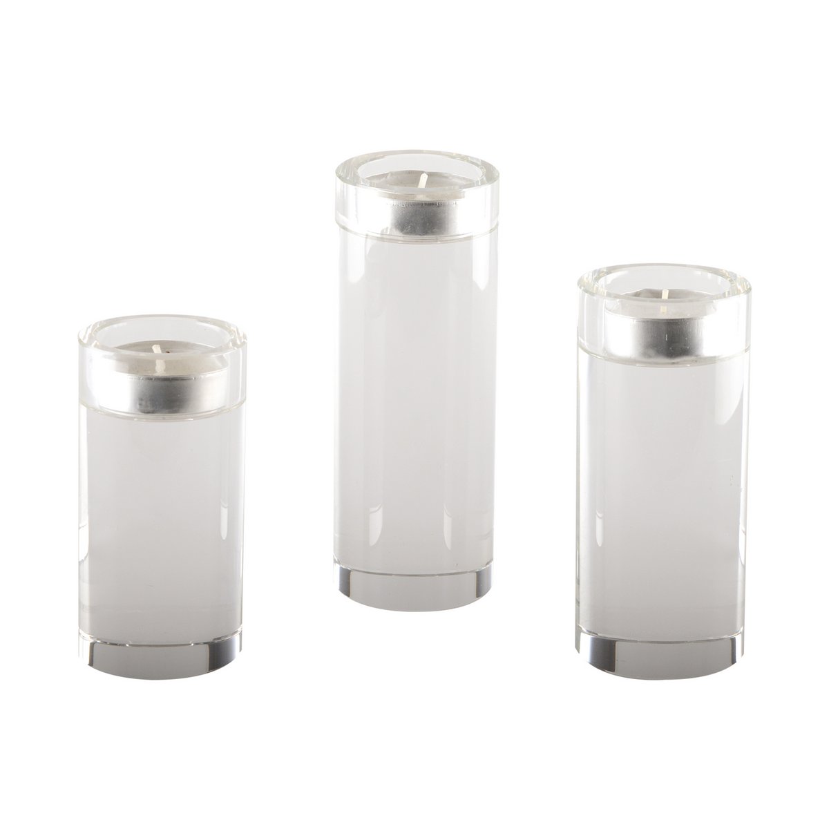 14 CM ROUND GLASS CANDLE HOLDER
