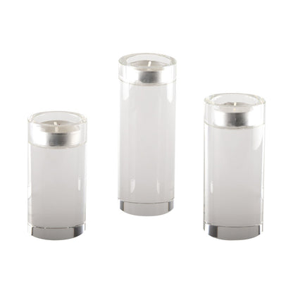 14 CM ROUND GLASS CANDLE HOLDER