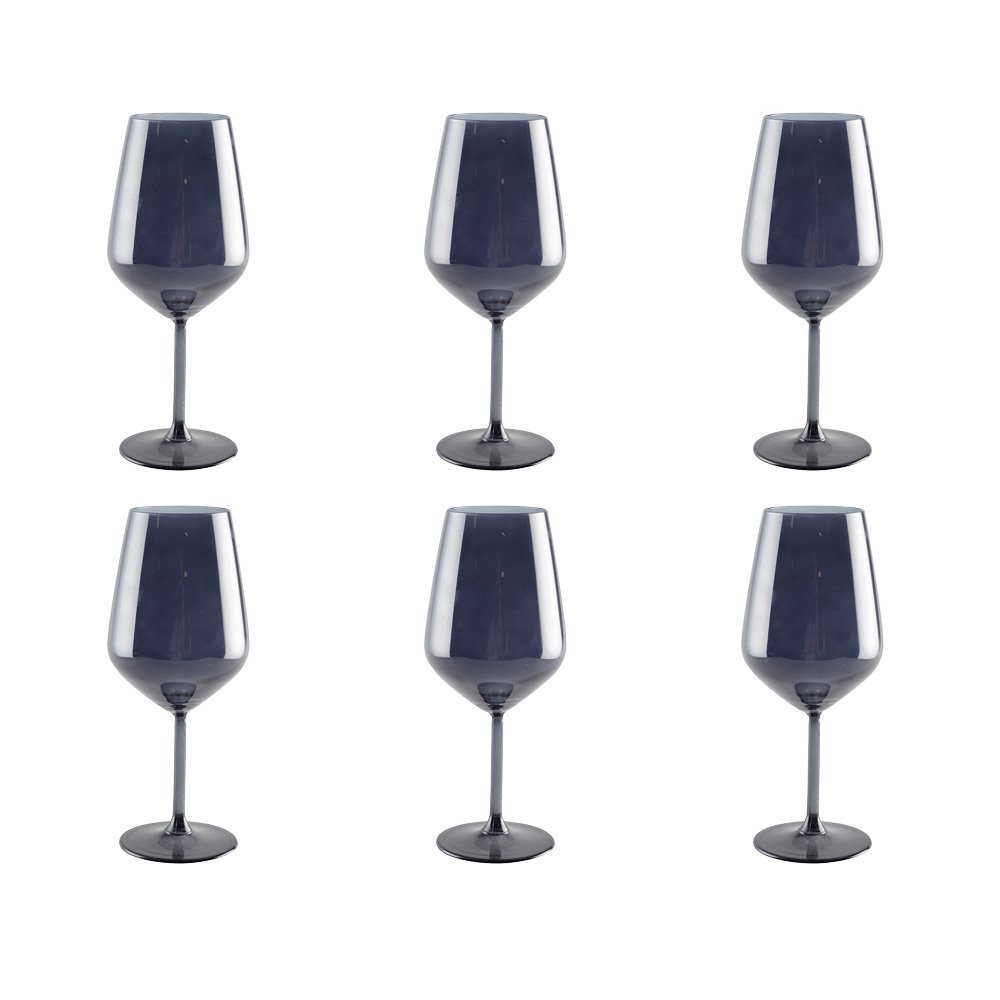 Black wine glasses - Lot 6
