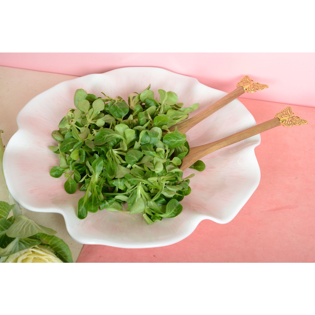 Rose presentation plate in melamine 40x40x5cm