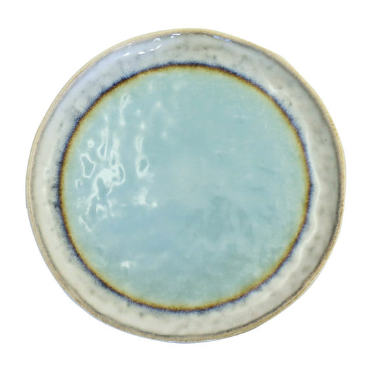 Turquoise porcelain dessert plate 21.5x21.5x1.4 cm