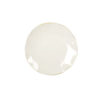 Pink white dessert plate 20x20x2cm