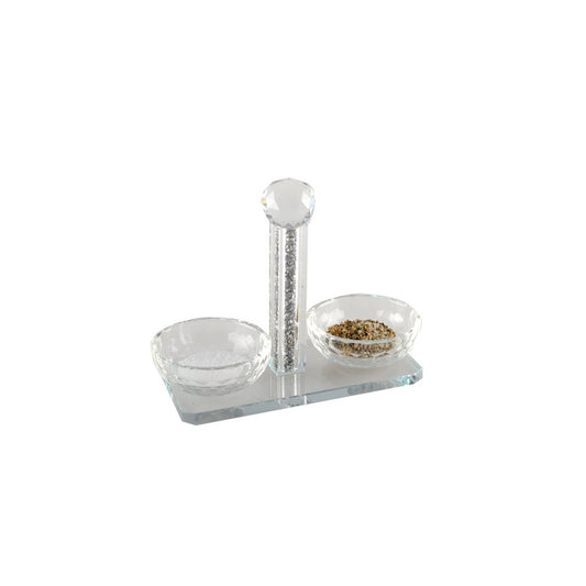 Saliere et Poivriere double crystal