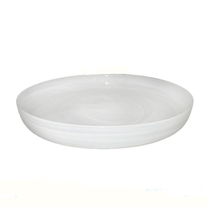 Weißes Glasschale 34.5x34.5x4,5 cm