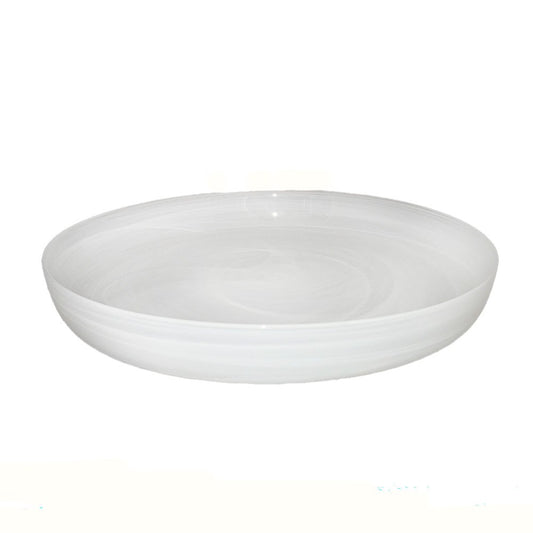 Weißes Glasschale 34.5x34.5x4,5 cm