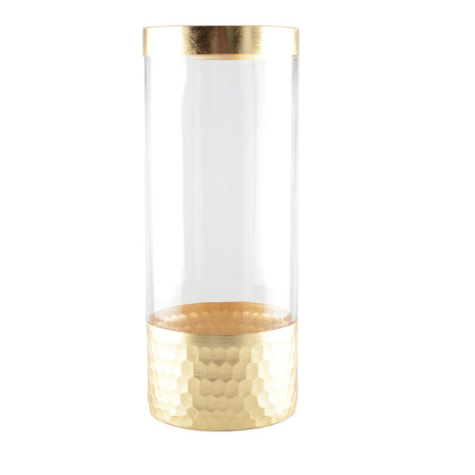 Transparent vase and dore H30CM