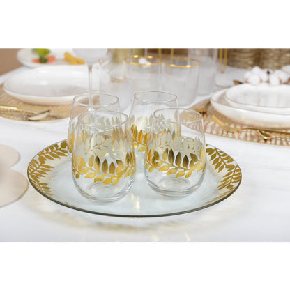 Set of 4 golden Caesar glasses 400 ml