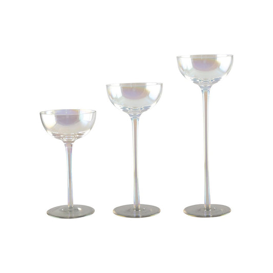 Mother of pearl candle holders - set of 3