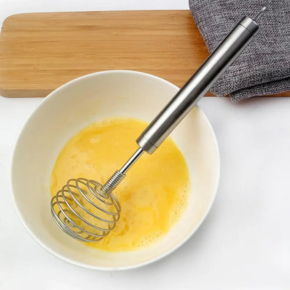 Manual Eggbeater Stainless Steel Spring Whisk Egg Beater Milk Blender For Blending Whisking Beating Stirring