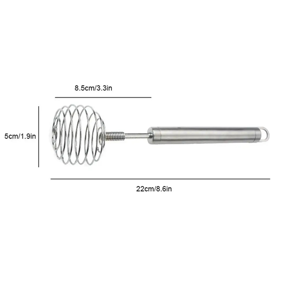 Manual Eggbeater Stainless Steel Spring Whisk Egg Beater Milk Blender For Blending Whisking Beating Stirring