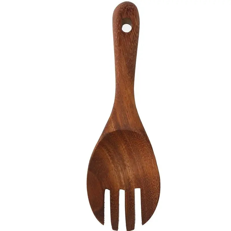 Holzlöffel Set Großer Salat Dinner Servierlöffel Server Holzgabel Löffel Besteck Set Holzutensilien Tafelgeschirr