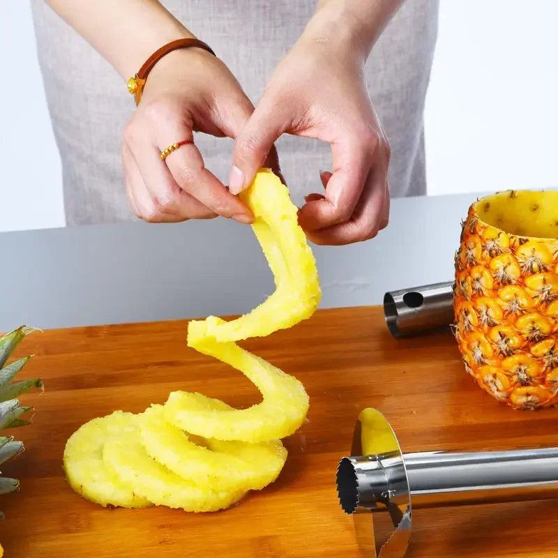 Edelstahl Ananas Schäler Obstentkerner Ananas Schäler Schneider Obst Spiralschneider Küchenwerkzeuge Zubehör