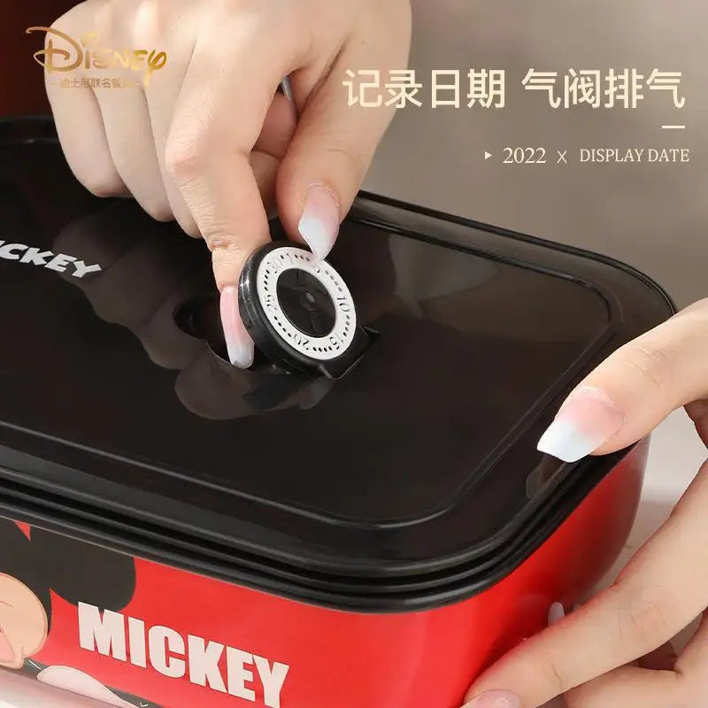 Disney Mickey Mouse Paar Cartoon Geschirr Keramik Lunch Box Mickey Portable isoliert Mittagessen Minnie geteilt Bento Lunch Box