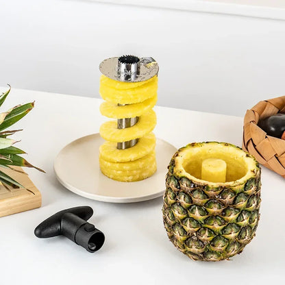 Edelstahl Ananas Schäler Obstentkerner Ananas Schäler Schneider Obst Spiralschneider Küchenwerkzeuge Zubehör