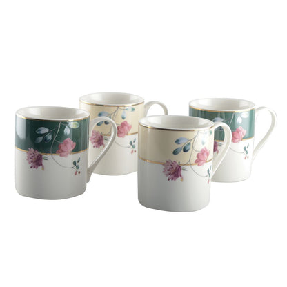 Set de 4 Tassen Blumen