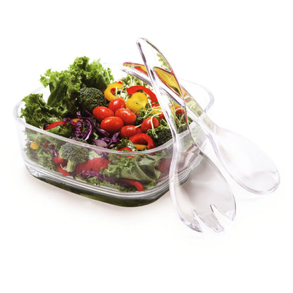 QUADRATISCHE SALATSCHÜSSEL UND ACRYLSALAT-SETS