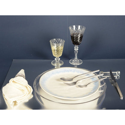 Silbertuchkreise mit kleinen Diamanten - Set von 4