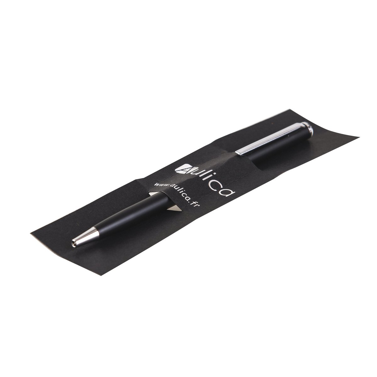 Black ballpoint pen with diamond