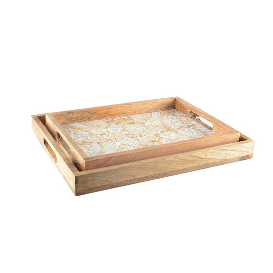 PM-GM RECTANGULAR ABSTRACT TRAYS – SET OF 2