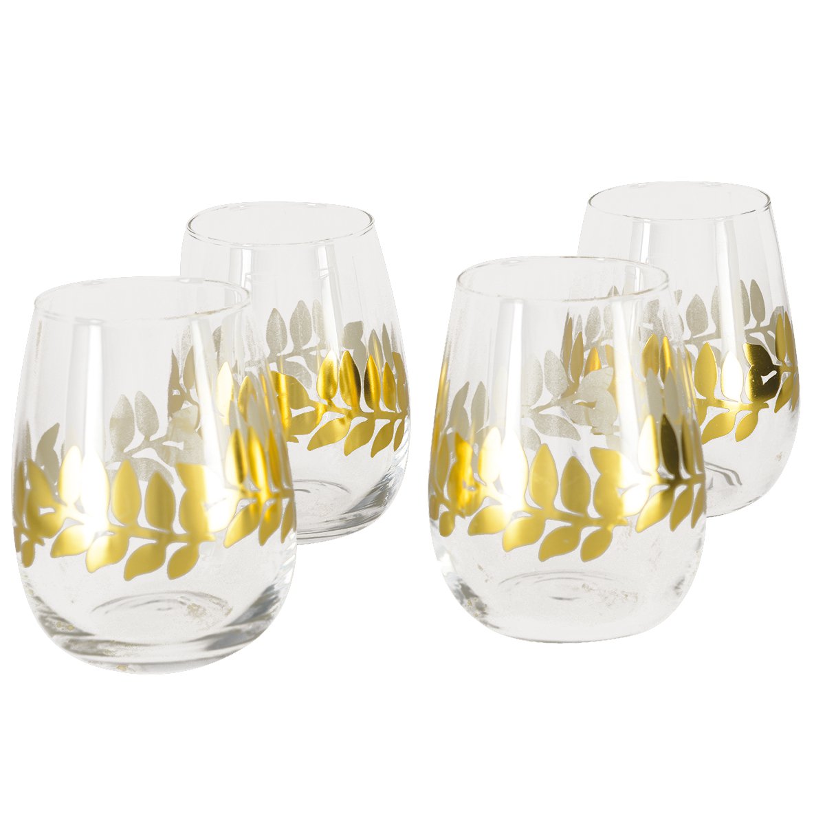 Set of 4 golden Caesar glasses 400 ml