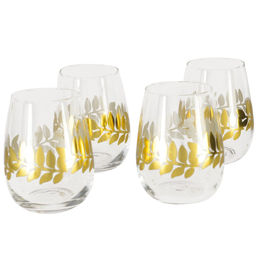 Set of 4 golden Caesar glasses 400 ml