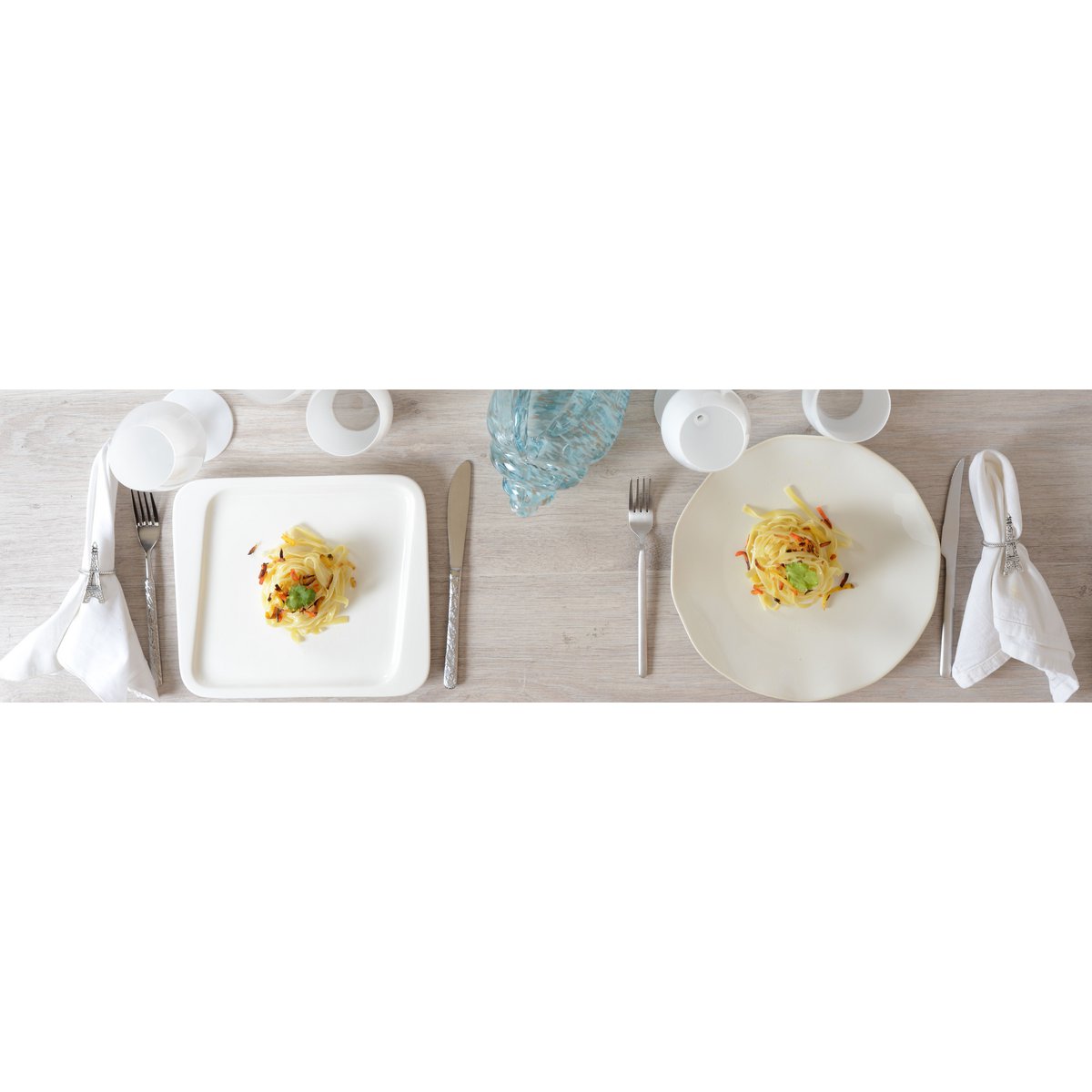 Pink White Flat Plate 27x27x2.8 cm