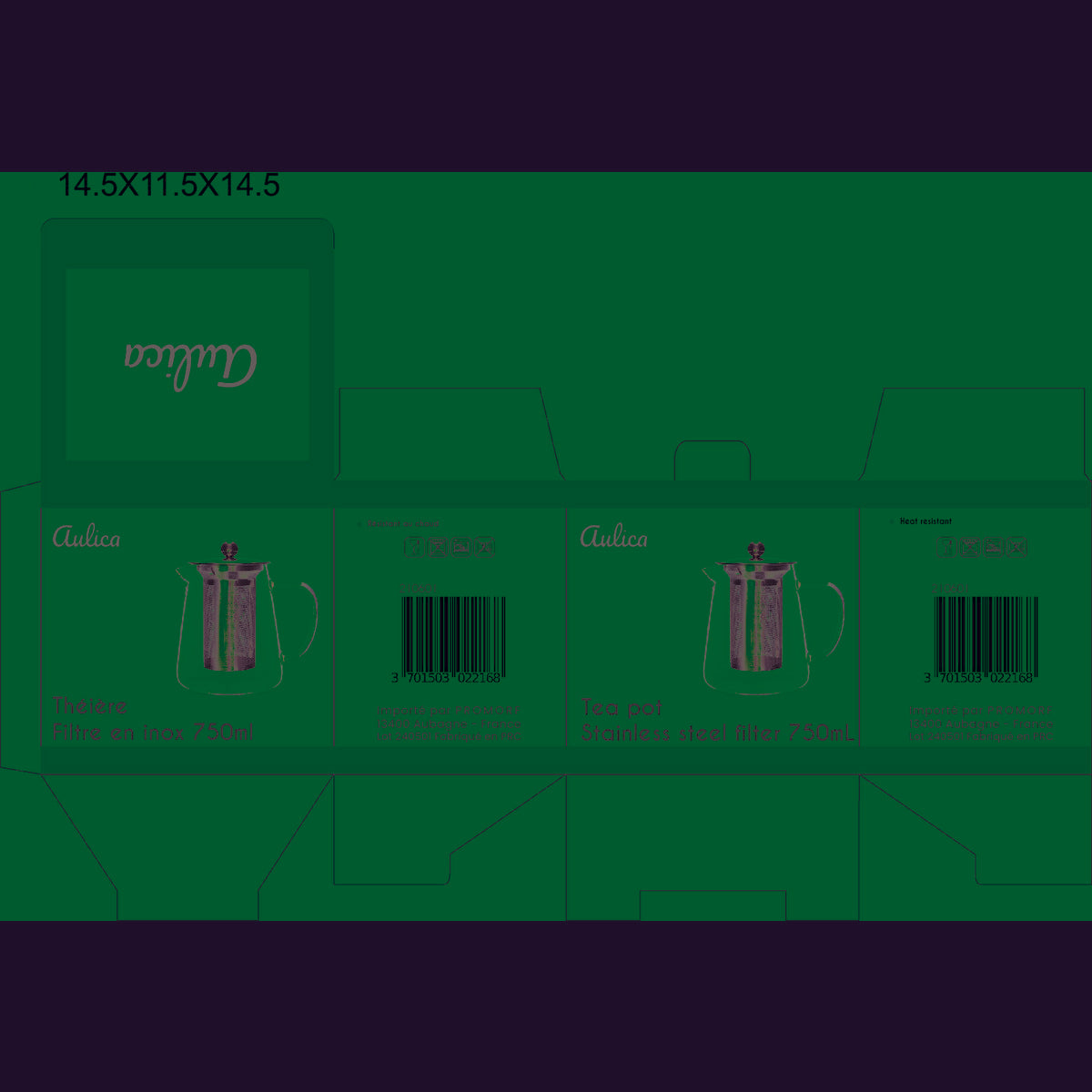 Theiere 750 ml Edelstahlfilter