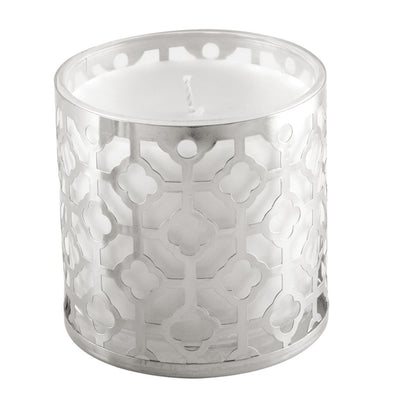 VANILLA CANDLE METAL GM SILBER 10X10CM