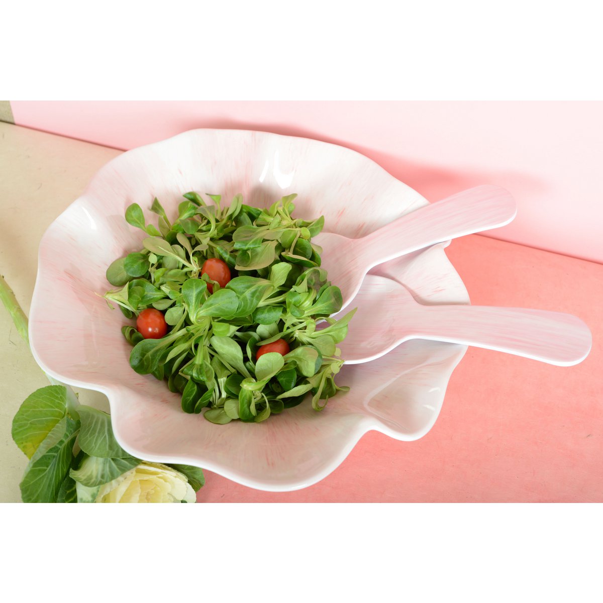 Rose salad cover in melamine 27x9.5x1cm