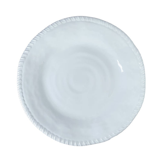 WEISSE MELAMIN-GESCHIRRPLATTE MIT SEILKANTE 28X28X2,5CM