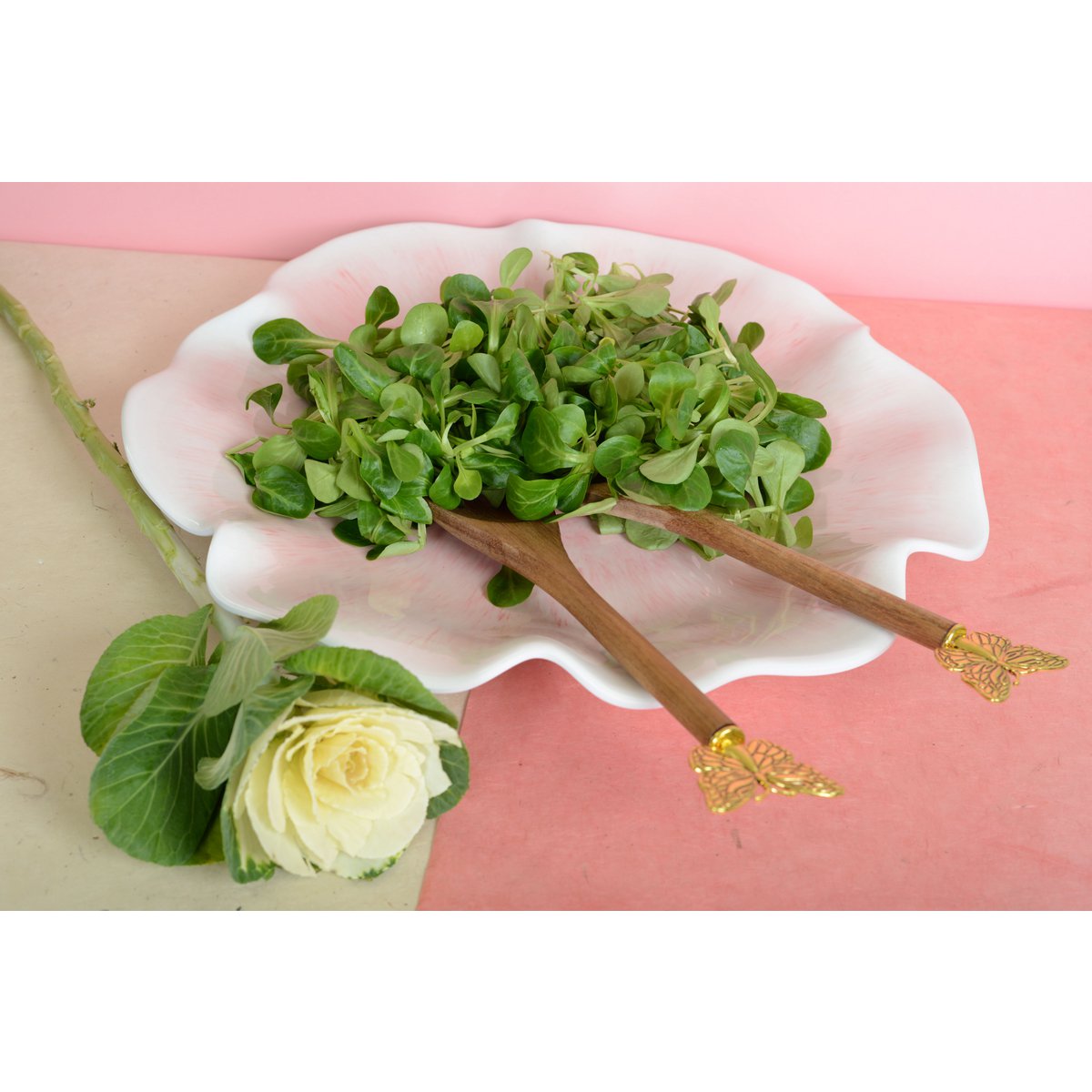 Rose presentation plate in melamine 40x40x5cm