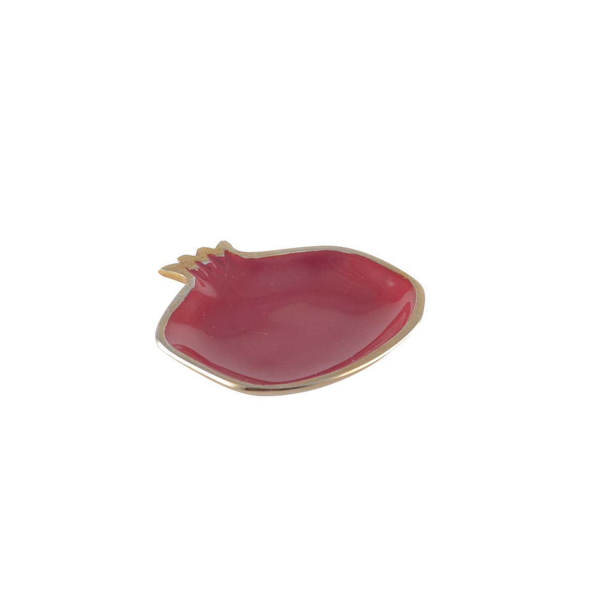 RED POMEGRANATE CUP WITH GOLDEN RIM 11X11X1.5CM
