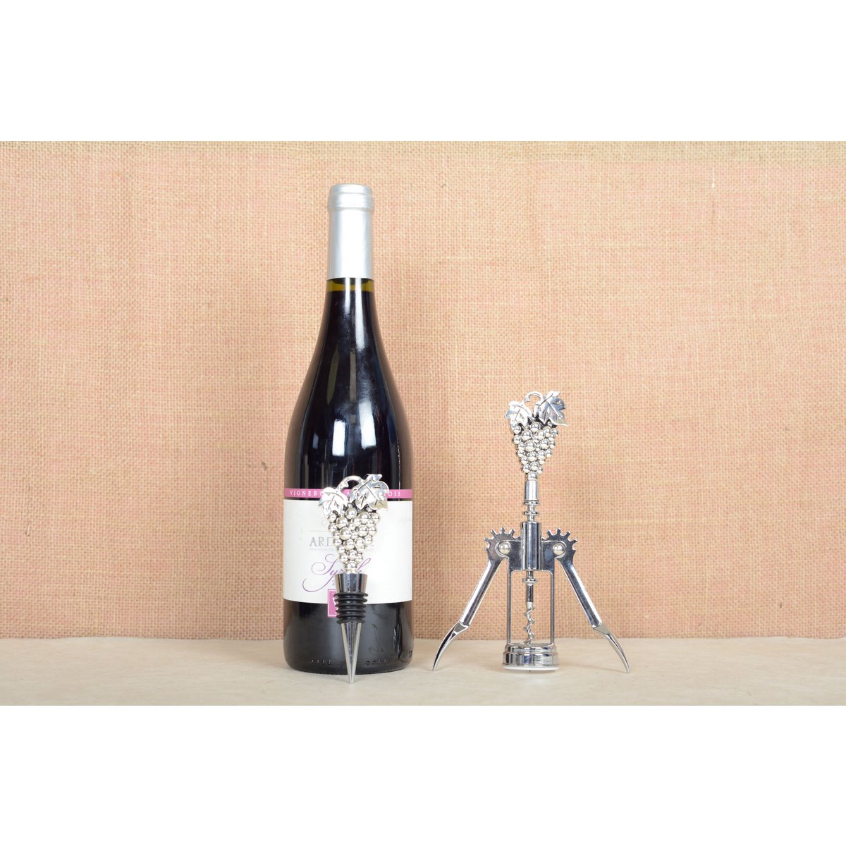 Shooting plug and silver raisin bottle stopper