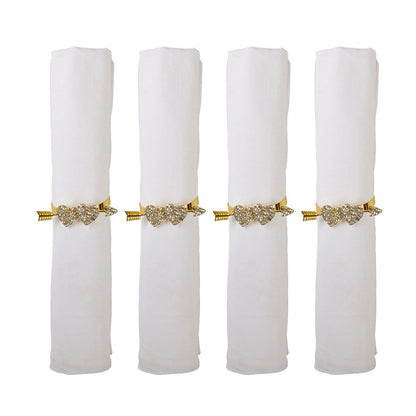 Napkin rings with hearts - set of 4