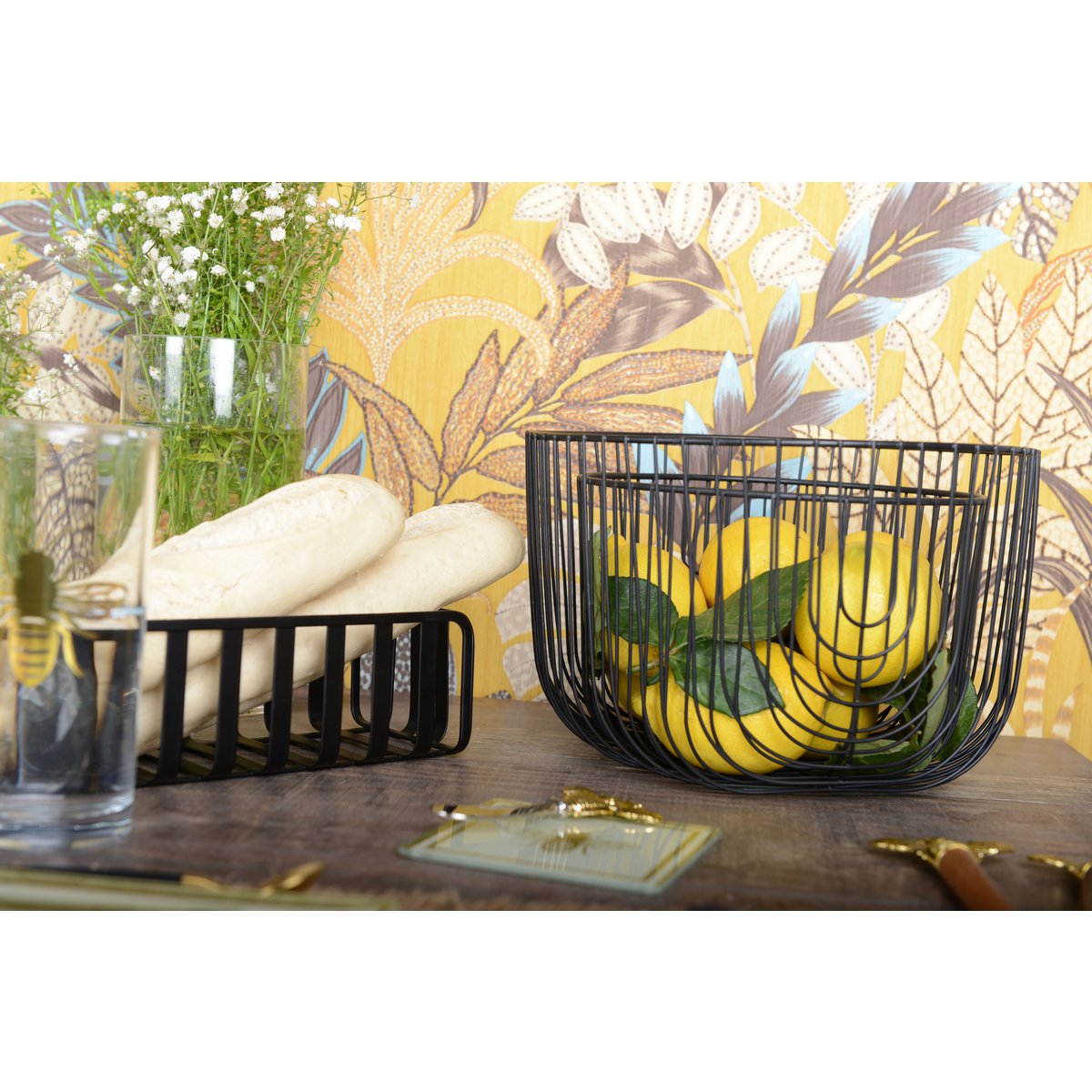 Black Iron Fruit Basket - Lot 3