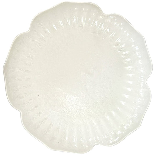 Presentation plate made of white porcelain with floral pattern, 33 cm