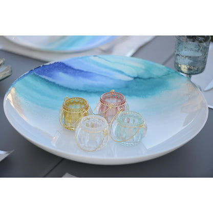 MINI-KERZENHALTER MIT GOLDENEM GRIFF - SET MIT 4 SORTIERTEN FARBEN