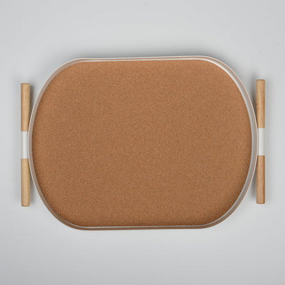 OVAL CORK WHITE TRAY
